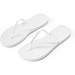 MAUPITI L / XL. Bequeme Flip-Flops mit PE-Sohle und PVC-Riemen, Weiß
