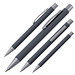 LANCE® Softtouch Metallkugelschreiber Abu-Dhabi, Beschläge silber matt, blaue Mine, anthrazit