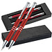 LANCE® Metall-Schreibset Minsk, blaue Mine, Rot metallic