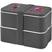 MIYO Doppel-Lunchbox, doppellagig, grau