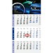Geiger-Notes Monatskalender Logic 3 Post A Bestseller, inkl. Druck, blau