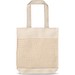 MUMBAI. Tragetasche mit Mesh aus 100% Baumwolle (180 g/m²), Naturhell