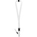 MURRAY. Lanyard aus Polyester (20 mm) mit einem Schlüsselband, Weiß