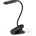 NESBIT II. Tragbare Schreibtischlampe mit Clip und 30 Stunden Betriebsdauer aus 65 % rABS, Schwarz