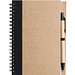 Notizbuch Recycling mit Kugelschreiber, schwarz