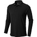 ELEVATE Herren Langarm Poloshirt Oakville, schwarz, XXXL