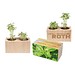 Pflanz-Holz 2er Set mit Samen, Basilikum, 1-seit. Druck