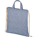 Pheebs 210 g/m² recycelter Rucksack mit Kordelzug, heather blau
