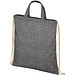 Pheebs 210 g/m² recycelter Rucksack mit Kordelzug, heather schwarz