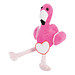 Plüsch-Flamingo LUISA,pink, schwarz, weiß