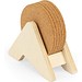 PLYCORK. Sperrholzständer mit 6 Korkuntersetzern, Natur