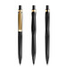 prodir® Druckkugelschreiber QS20 Soft Touch PRS Push, blaue Mine, schwarz/gold