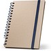 PROUST. A5 Notizbuch mit Ringen, fester Einband, aus Zuckerrohrpapier (80% zuckerrohr) mit unbedruckte Seiten, Blau