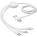 Pure 5-in-1-Ladekabel mit antibakterieller Oberfläche, weiss