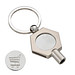 RE98 Schlüsselanhänger mit Heizungsentlüftungsschlüssel RE98-RADIATOR-KEY, mattsilber
