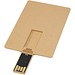 Rechteckiger, ausklappbarer USB-Stick in Kreditkarten-Format, Kraftpapier, 1GB