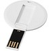Round Credit Card USB-Stick, weiss, 1GB