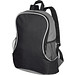 Rucksack mit Seitenfächern aus Polyester, schwarz