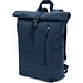 SAINT. Roll-Top-Rucksack aus recyceltem Baumwolle und recyceltem Polyester (380 g/m²), Blau