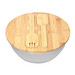 Salatschüssel EAT HEALTHY,braun, silber