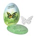 Samenpapier in Klappkärtchen Ei, Schmetterling, 2-seit. Druck
