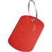 Schlüsselanhänger Metallplättchen, rot