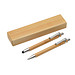Schreibset DOUBLE BAMBOO,braun, silber