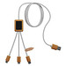 SCX.design C39 3-in-1-Ladekabel aus rPET mit Leuchtlogo und Bambusgehäuse, weiss