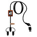 SCX.design C46 5-in-1 CarPlay-Kabel mit Leuchtlogo, schwarz