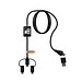 SCX.design C48 CarPlay 5-in-1 Ladekabel mit Leuchtlogo, schwarz