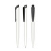 senator® Druckkugelschreiber Dart Polished Basic, blaue Mine, weiß,schwarz