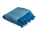SMOOTH. Decke aus 100% Acryl mit einem Band für Personalisierungskarte (270 g/m²), Blau