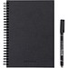 STARTER KIT INFINITEBOOK A5 PLANNER TEXTURE. Set bestehend aus einem Infinitebook mit Hardcover, einem Reinigungsset, einem Marker und einem Halter für Kugelschreiber, Schwarz