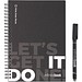 STARTER KIT INFINITEBOOK. Set bestehend aus einem Infinitebook mit Hardcover, einem Reinigungsset, einem Marker und einem Kugelschreiberhalter, Schwarz