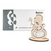 Steckfiguren-Karte Filz Premium, Schneemann, 1-seit. Druck