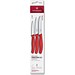 Swiss Classic, Gemüsemesser Set, 3tlg, rot