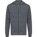 Iqoniq Abisko Zip-Kapuzenpullover aus recycelter Baumwolle, heather anthracite, XXS