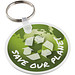 Tait kreisförmiger Schlüsselanhänger aus recyceltem Material, weiß