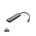 Terra Hub aus RCS recyceltem Aluminium mit HDMI-Input, grau