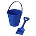 Tides recycelter Strandeimer und Spaten, blau