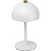 Tischlampe aus Edelstahl , weiß