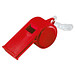 Trillerpfeife Sport mit Kordel, standard-rot