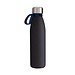 Trinkflasche RETUMBLER-myTOULON GLASS, schwarz, Ring dunkelblau