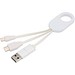 Troop 4-in-1 Ladekabel aus recyceltem Kunststoff, weiss