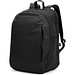 UDINE. Rucksack mit komplett öffnendem Fach aus recyceltem 300D Polyester, 16", Schwarz