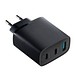 USB Ladegerät GaN 3-Port REEVES-LIMA, schwarz