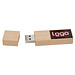 USB-Stick Holz mit Leuchtlogo, 8 GB, ahorn
