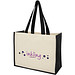 Varai 320 g/m Canvas und Jute Einkaufstasche 23L, schwarz