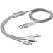 Versatile 5-in-1-Ladekabel, silber
