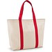 VILLE. Tragetasche aus 100% Canvas-Baumwolle mit einer Innentasche (280 g/m²), Rot